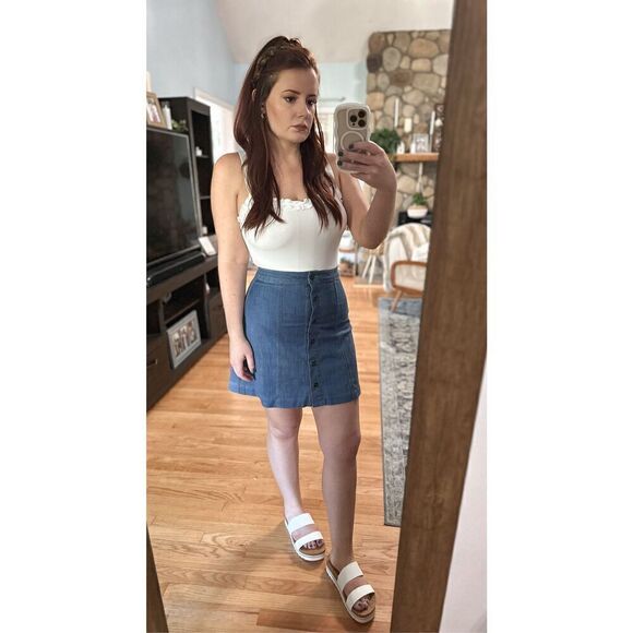 Anthropologie WAYF Denim Skirt - Picture 10 of 10